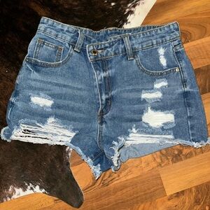 Distressed Jean Shorts